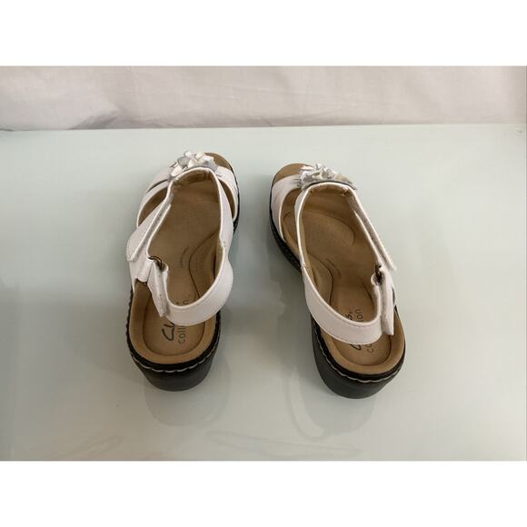 Clarks Women's Merliah Sheryl Leather Strappy Wedge Heels Shoes Size 8.5 D NIB - Picture 4 of 7